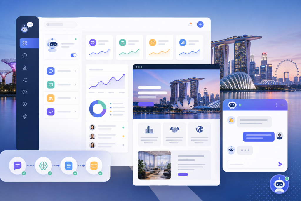 Website chatbot setup for a Singapore business