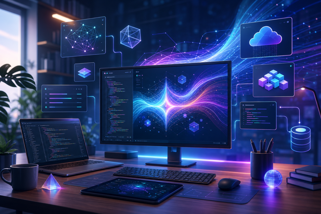 Developer workspace using Google AI Studio and Gemini API
