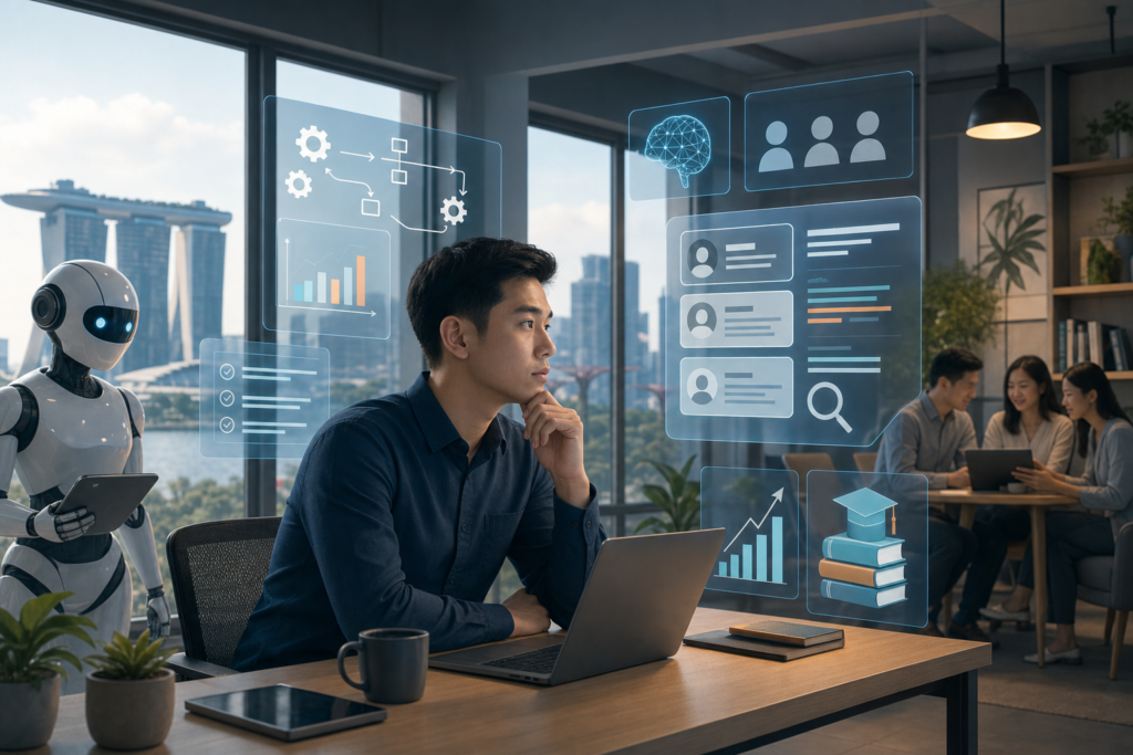 Singapore professional considering AI and future of work