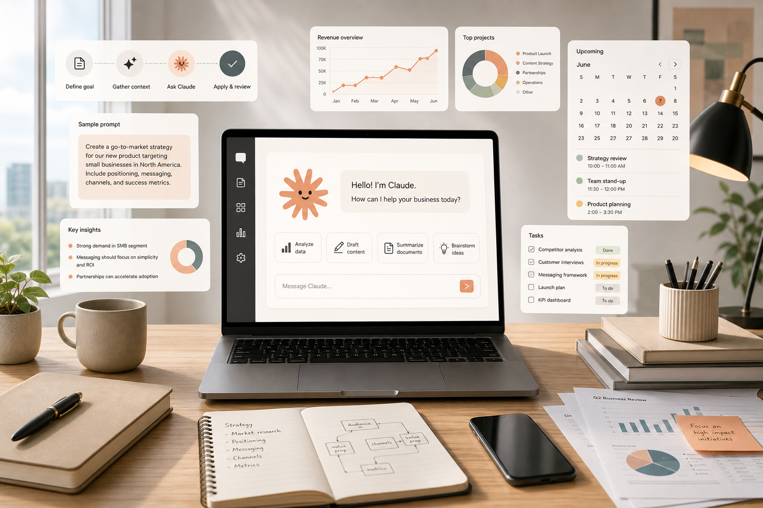 Claude AI setup for business productivity