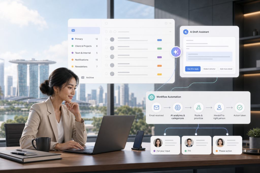 Email automation with AI for a Singapore professional