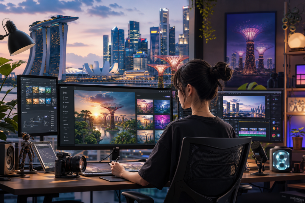 AI image and video creation studio for Singapore creators